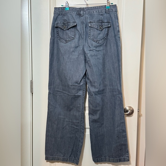 Nine West Women's Wide Leg Baggy Skater Jeans in Blue Gray, Size 12 - Picture 2 of 7